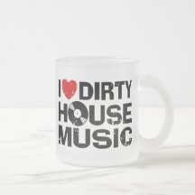 I Liebe-schmutzige Haus-Musik Kaffee Haferl