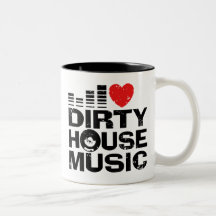 I Liebe-schmutzige Haus-Musik Kaffee Haferl