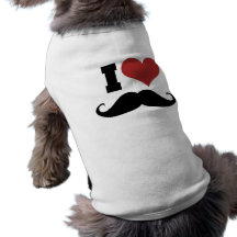 I Liebe-Schnurrbart Hunde Shirt