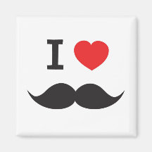 I Liebe-Schnurrbart Magnete