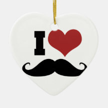 I Liebe-Schnurrbart Ornamente