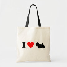 I Liebe-schottische Terrier-Tasche
