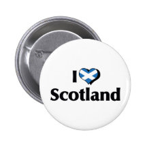 I Liebe-Schottland-Flagge Buttons