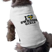 I Liebe-Schwede-Mädchen Hundeshirt