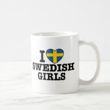I Liebe-Schwede-Mädchen Kaffeetassen