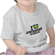 I Liebe-Schwede-Mädchen Tshirts