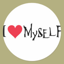 I Liebe selbst aufkleber