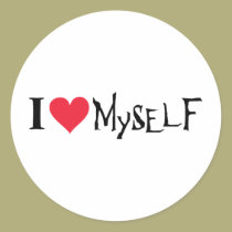 I Liebe selbst aufkleber