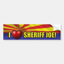 I Liebe-Sheriff Joe - Unterstützung Arizona Autoaufkleber