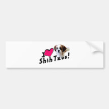 I Liebe Shih Tzus! Auto Aufkleber