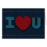 I Liebe Sie - Denim Grußkarten