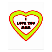 I Liebe Sie MAMMA gelbes Herz das MUSEUM Zazzle Ge Postkarte