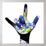 I Liebe Sie Planeten-Erdplakat