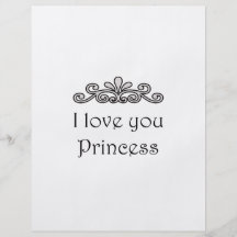 I Liebe Sie Prinzessin Personalisierte Flyer