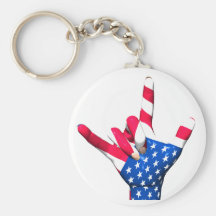 I Liebe Sie USA-Flagge Keychain Schlüsselband