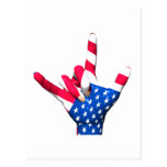 I Liebe Sie USA-Flaggen-Postkarte
