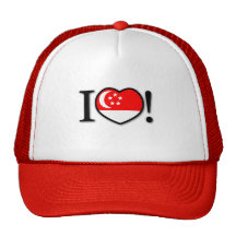 I Liebe-Singapur-Hut Trucker Mütze