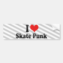I Liebe-Skate-Punk Autosticker