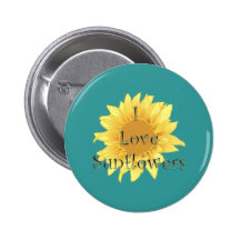 I Liebe-Sonnenblumen Button