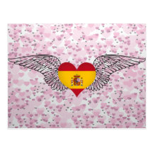 I Liebe Spanien - Flügel Postkarte