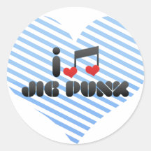 I Liebe-Spannvorrichtungs-Punk Runder Aufkleber