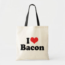I Liebe-Speck Leinentasche