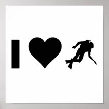 I Liebe-Sporttauchen Posterdrucke
