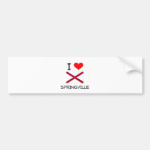I Liebe SPRINGVILLE Alabama Autoaufkleber