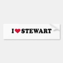 I LIEBE STEWART AUTOAUFKLEBER