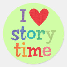I Liebe Storytime T-Shirts u. Geschenke Aufkleber