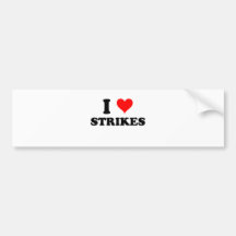 I Liebe-Streiks Autosticker