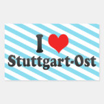 I Liebe Stuttgart-Ost, Deutschland Rechrteckaufkleber