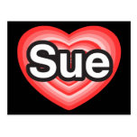 I Liebe Sue. Liebe I Sie Sue. Herz Postkarte