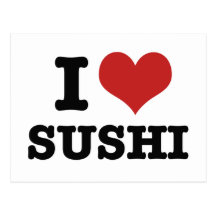 I Liebe-Sushi Postkarten