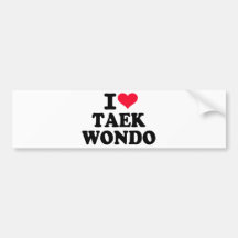 I Liebe Taekwondo Auto Sticker