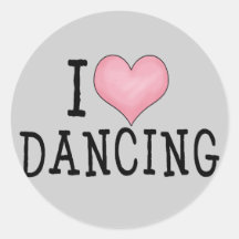 I Liebe-Tanzen Runde Sticker