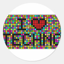 I Liebe Techno Runde Sticker