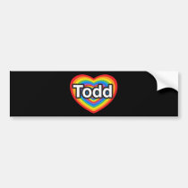 I Liebe Todd. Liebe I Sie Todd. Herz autoaufkleber