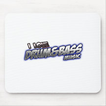 I Liebe TROMMEL- und BASS-Musik Mauspads