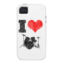 I Liebe-Trommeln beunruhigt iPhone 4 Cover