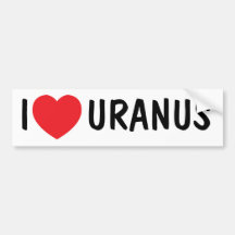 I Liebe-Uranus-Autoaufkleber