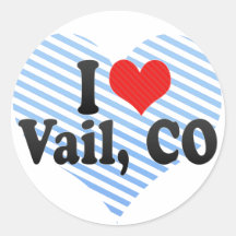 I Liebe Vail, Co Runde Aufkleber
