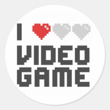 I Liebe-Videospiel Runder Aufkleber