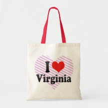 I Liebe Virginia Leinentaschen