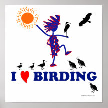 I Liebe-Vogelbeobachtung Posterdrucke