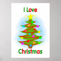 I Liebe-Weihnachten Plakatdruck
