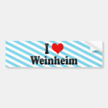 I Liebe Weinheim, Deutschland Autoaufkleber