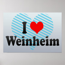 I Liebe Weinheim, Deutschland Poster