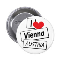 I Liebe Wien Österreich Anstecknadelbutton