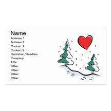 I Liebe-Winter Visitenkarten